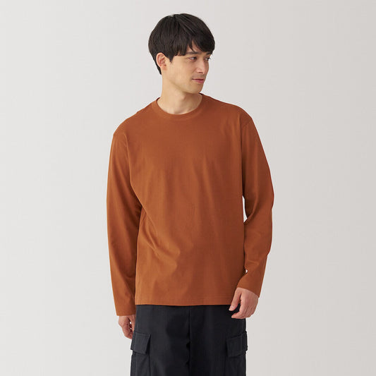 Brushed Jersey Crewneck Long Sleeve T-Shirt