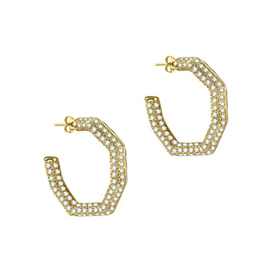 The Single Sided Pave Lulu Hoops